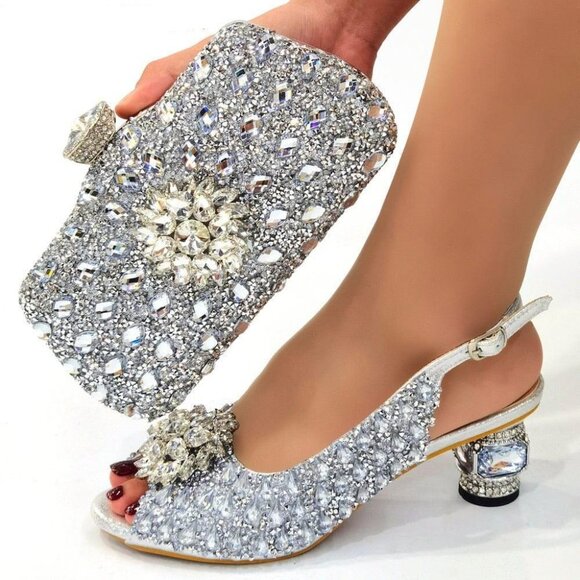 Ladies Italian Shoes and Bag Set